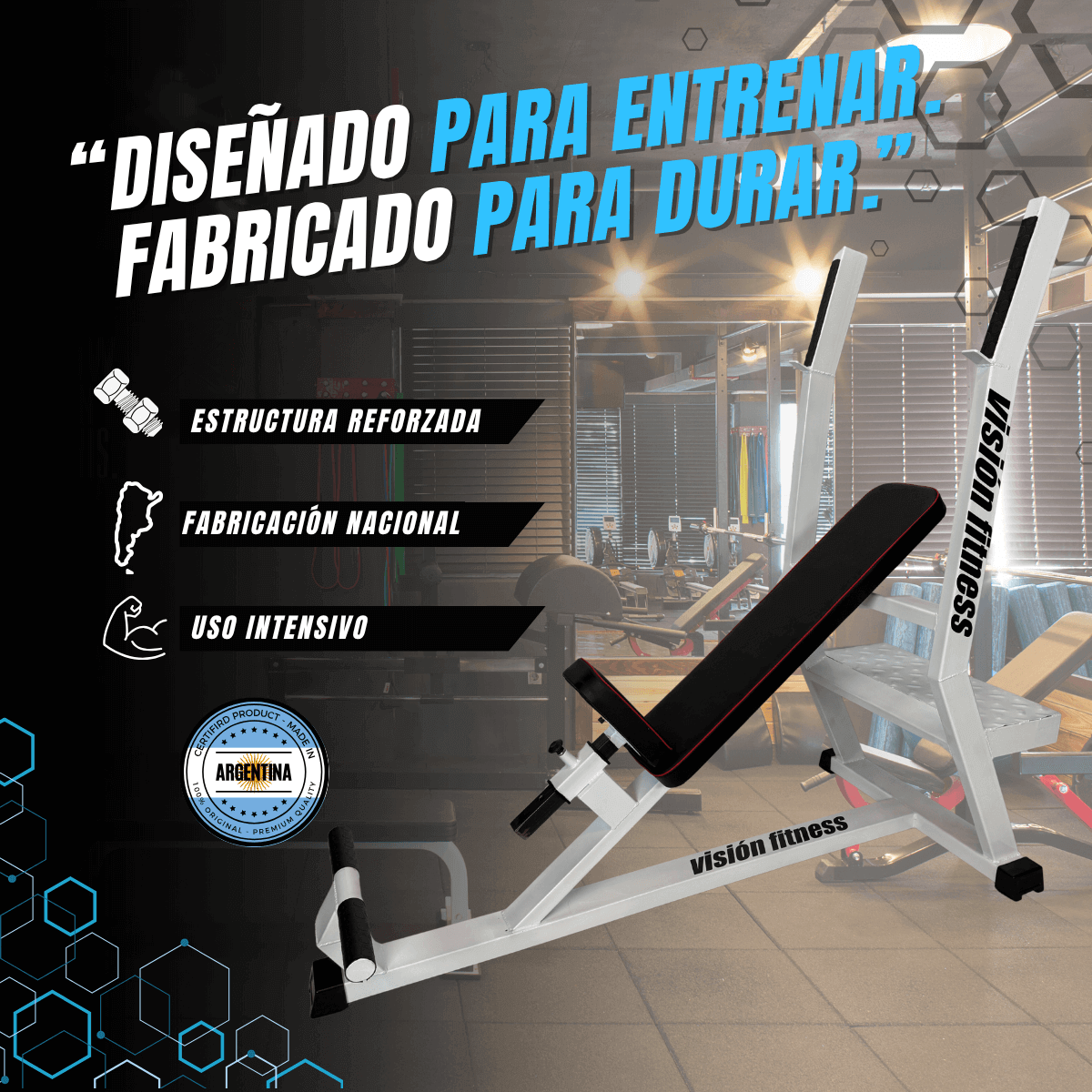 Banco Inclinado Estándar con apoyapiés